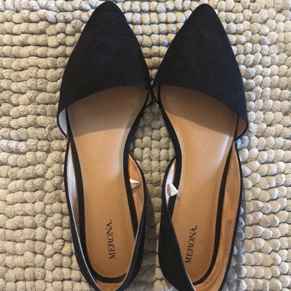 Black flats, size 11